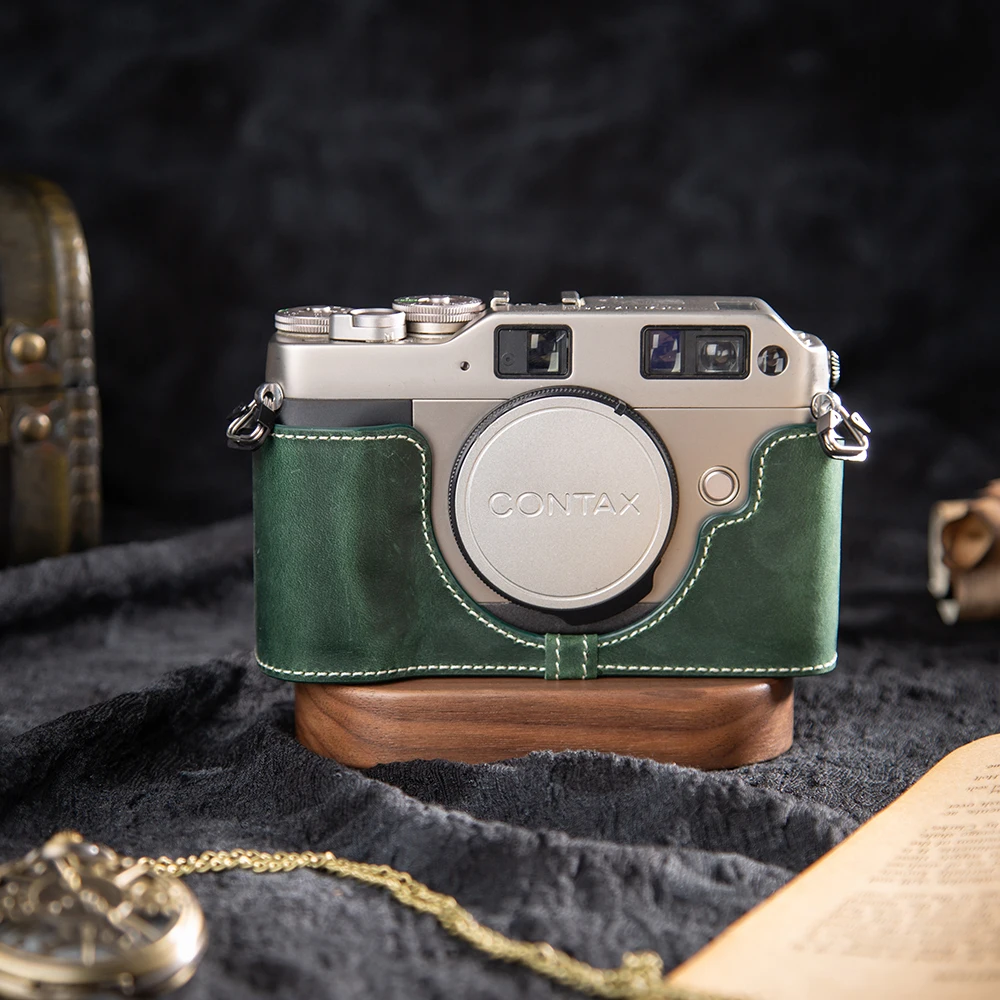 

For Contax G1 Case Genuine Real Leather Camera Half Case Cover Bag Protective Case Leather Camera Bag Photography Accessories