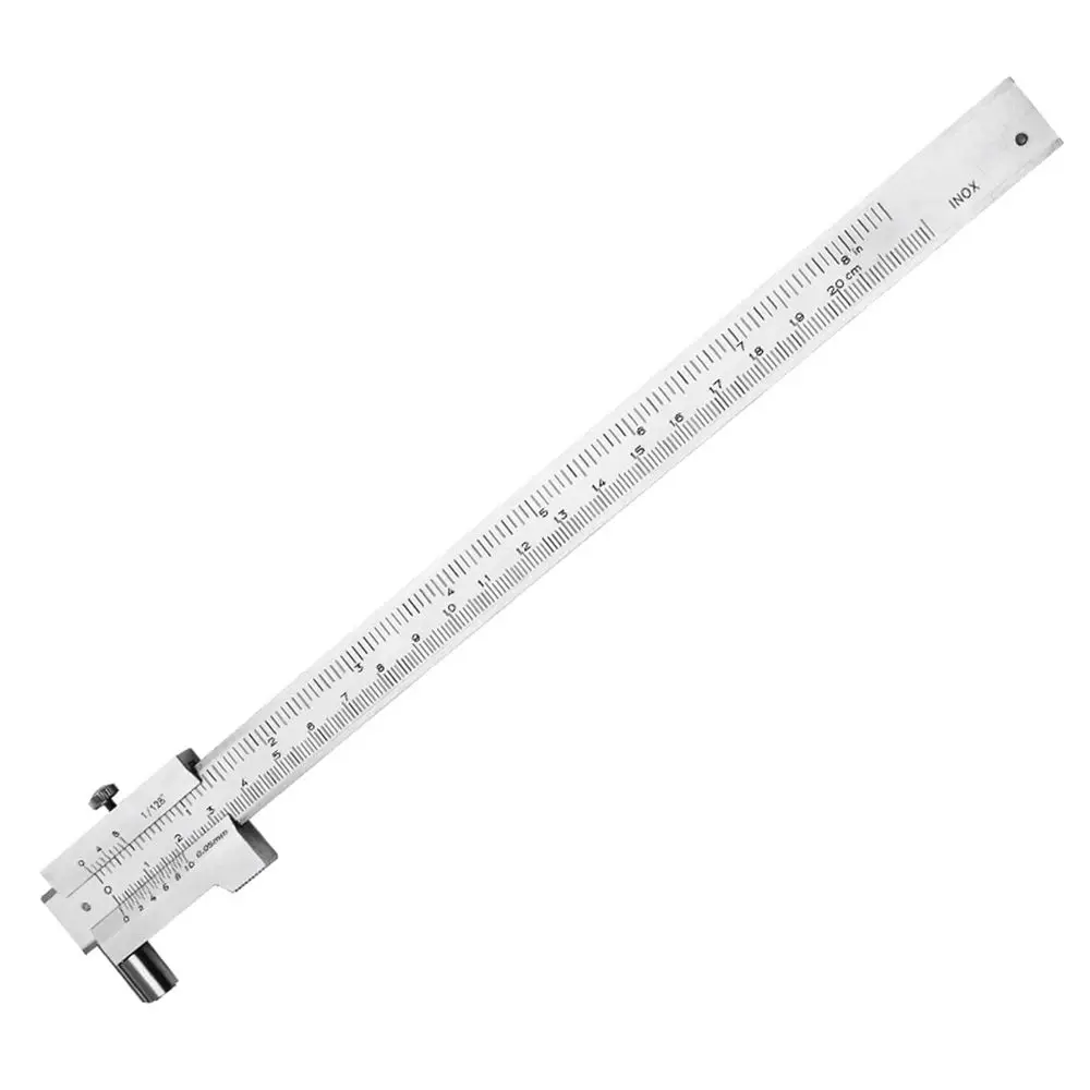 0-200mm Marking Vernier Caliper with Carbide Needle Scriber Parallel Marking Measuring Ruler Measuring Tool