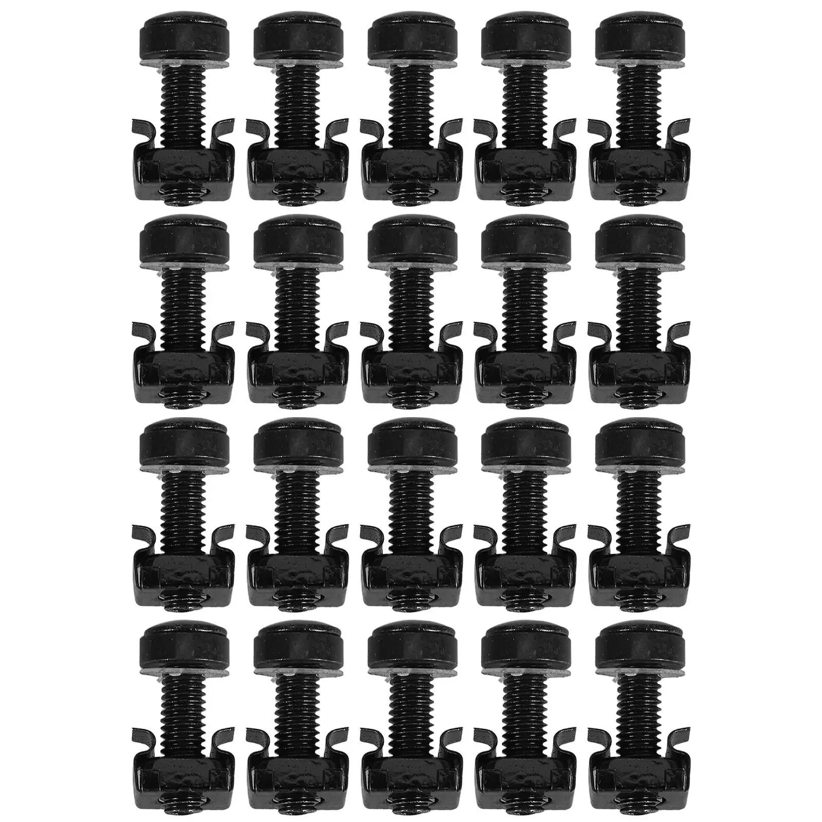 

50 комплектов винтов для сетевых стоек из нержавеющей стали, винты для серверных стоек, гайки-хомуты, монтажный комплект для установки серверных шкафов