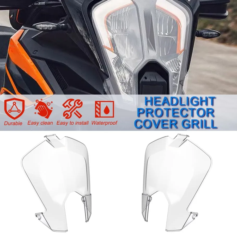 

2024 2023 2022 Motorcycle Head Light Protection For 1290 Super Adventure R S 2021-2024 Acrylic Headlight Protector Guard Cover