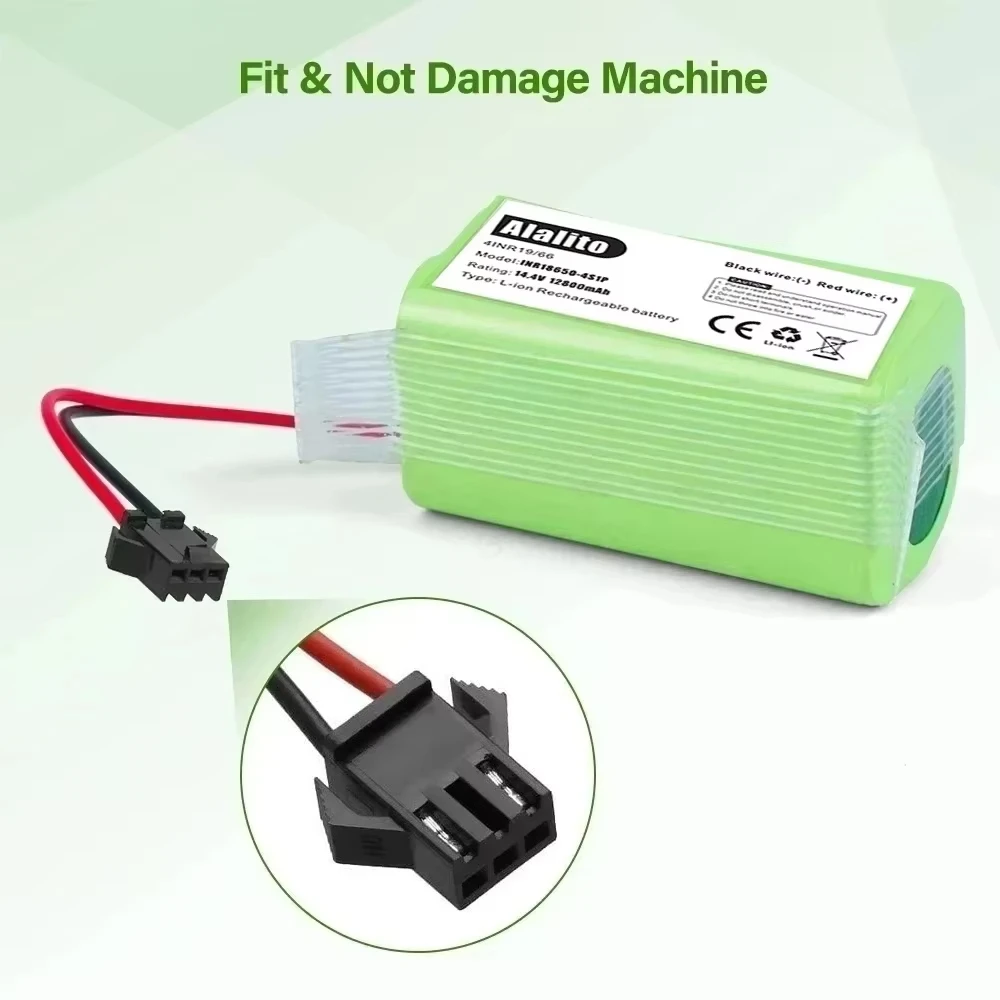 بطاريات بديلة 4.8 فولت 2600 مللي أمبير في الساعة لمكنسة الروبوت Eufy RoboVac 11 11S 30 30C 15C 12 35C وEcovacs Deebot N79 N79S DN622