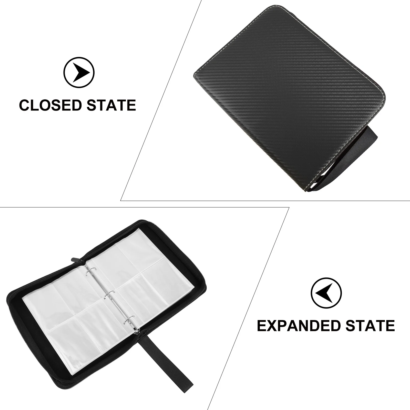 

1Pcs Cards Binder Album Organizer Transparent Sleeves Trading Cards Holder Collector Pages Protect Coupon Sticker