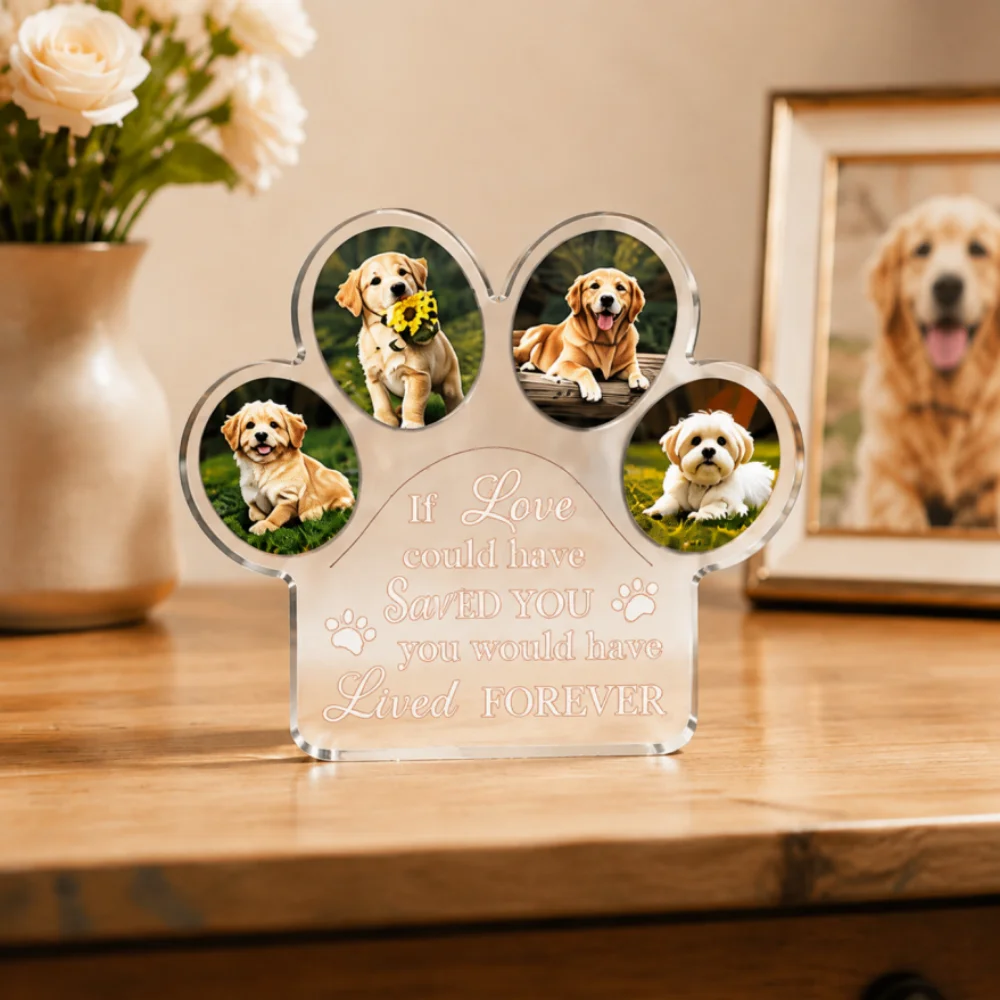 1個入り DIYカスタム写真&テキスト入り 肉球型アクリルブ - Photo Acrylic Block のレビューと価格