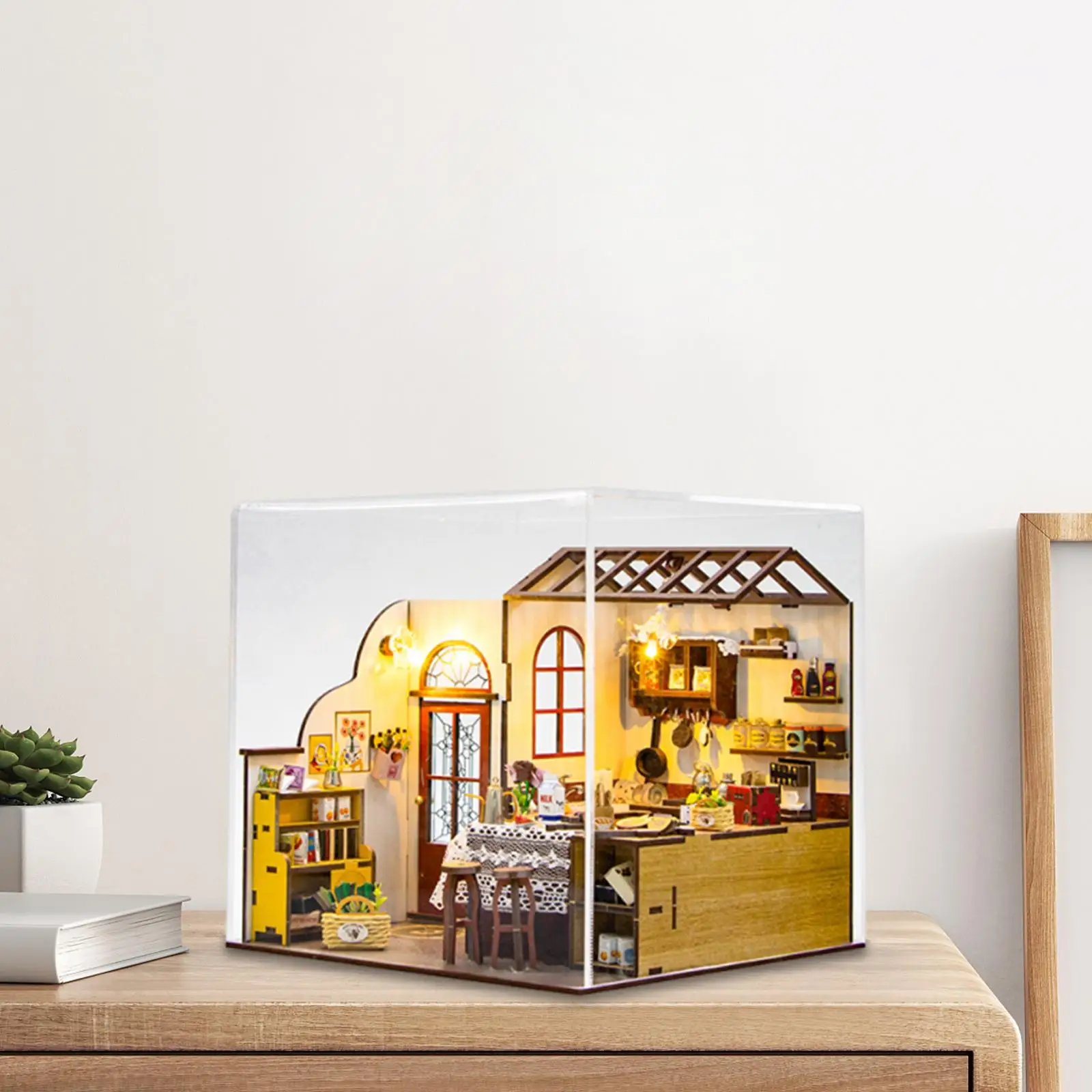 Colección de kits de casas de muñecas con muebles y accesorios, casa de muñecas de cocina para familiares y amigos, regalo creativo para el día de San Valentín