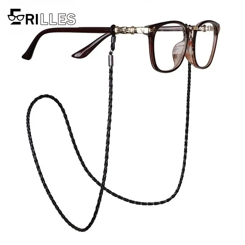 Gedrehte Brillenkette, buntes geflochtenes Brillenband mit Anti-Rutsch-Haken, universeller Sonnenbrillen-Lesebrillenhalter, langlebig