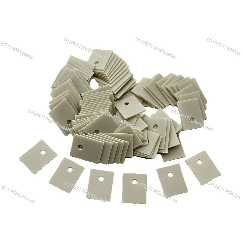100Pcs Aluminum Nitride Ceramic Substrate High Thermal Conductivity Base Plate For TO220 TO247 TO264 MOSFET Heat Dissipation
