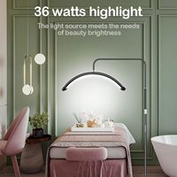 High-quality Photographic Lamp Half Moon Floor Fill Light Bi Color Temperature LED Video Light with Adjustable Floor Light Stand