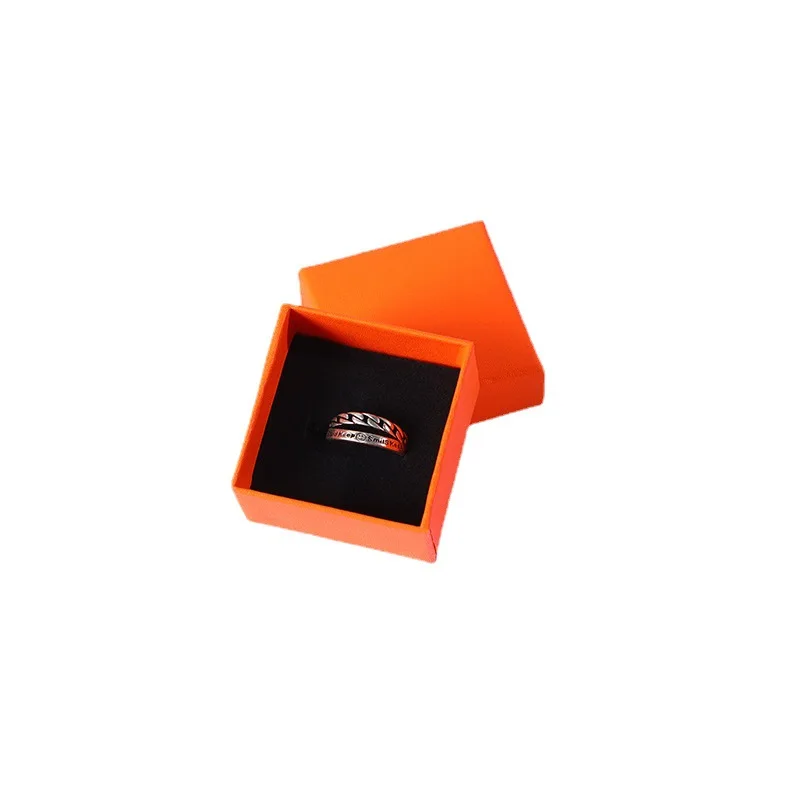 24pcs Orange Jewelry Boxes with Sponge Inside Gift Cardboard Cases Multiple Options Engagement Ring Display Packaging