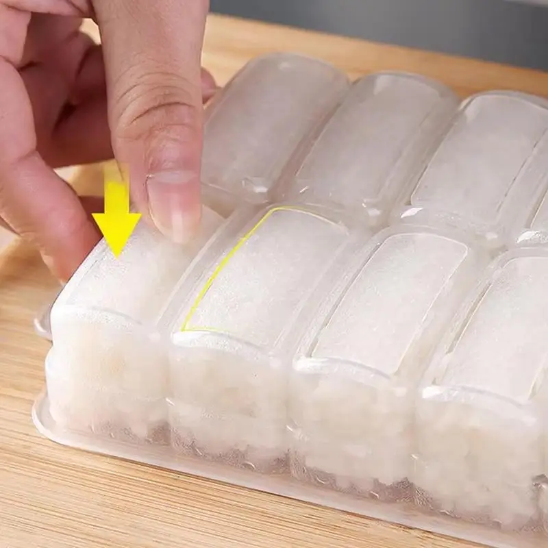 New 10 Grids Rice Ball Mold Sushi Non-stick Pressure Storage Box Lunch Tool DIY Home Kitchen Clear Onigiri Molds