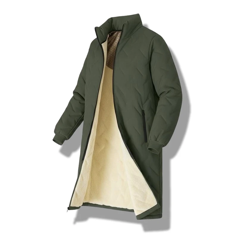 

New Puffer Jacket Men Thick Warm Winter Jackets Mid-Length Coats Fashion Casual Cotton Padded Parkas Man Outwear Clothing Top