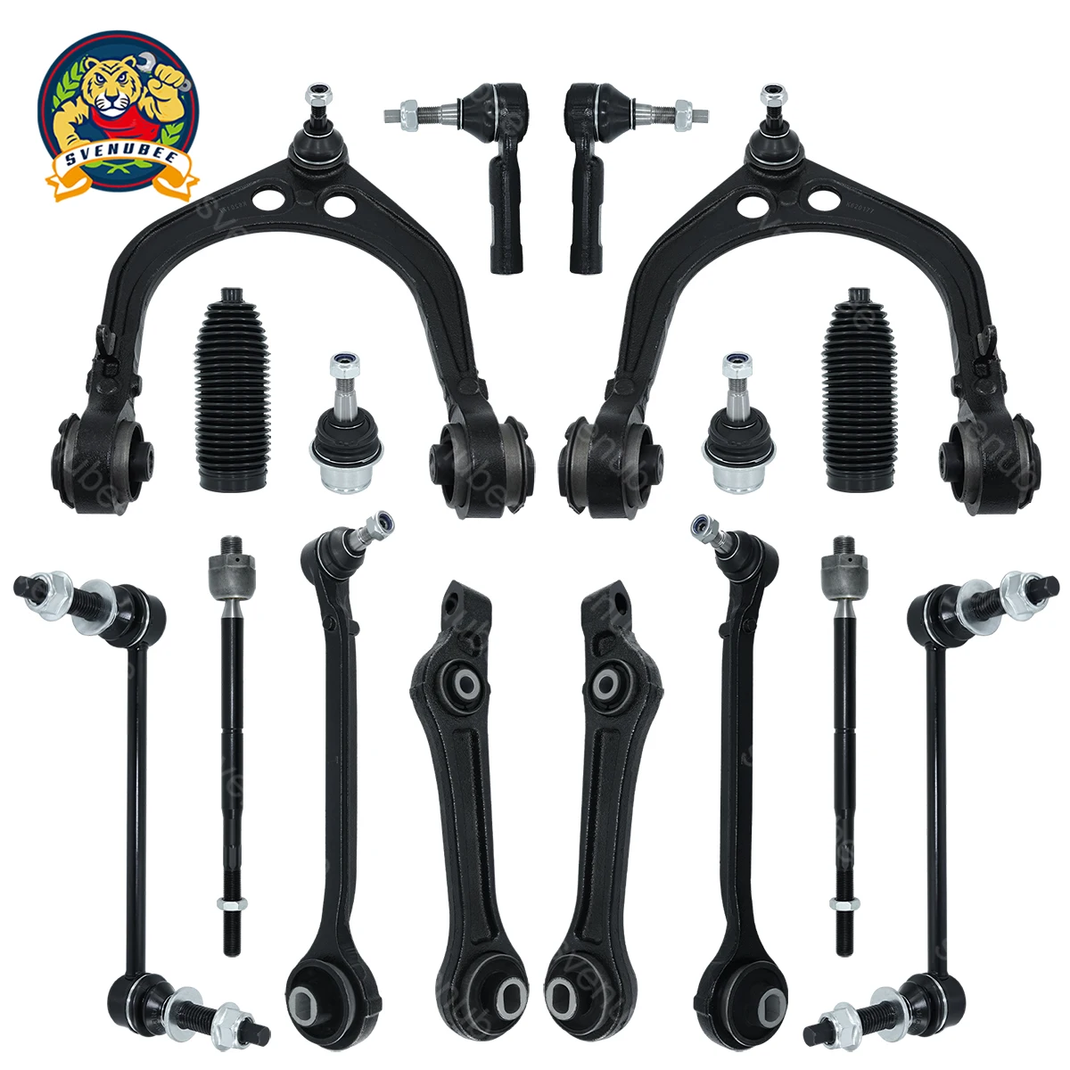 Svenubee 16pcs Front Lower Control Arm Ball Joint Sway Bar Kit for Chrysler 300 Dodge Challenger Charger 2005 2006 2007 - 2010
