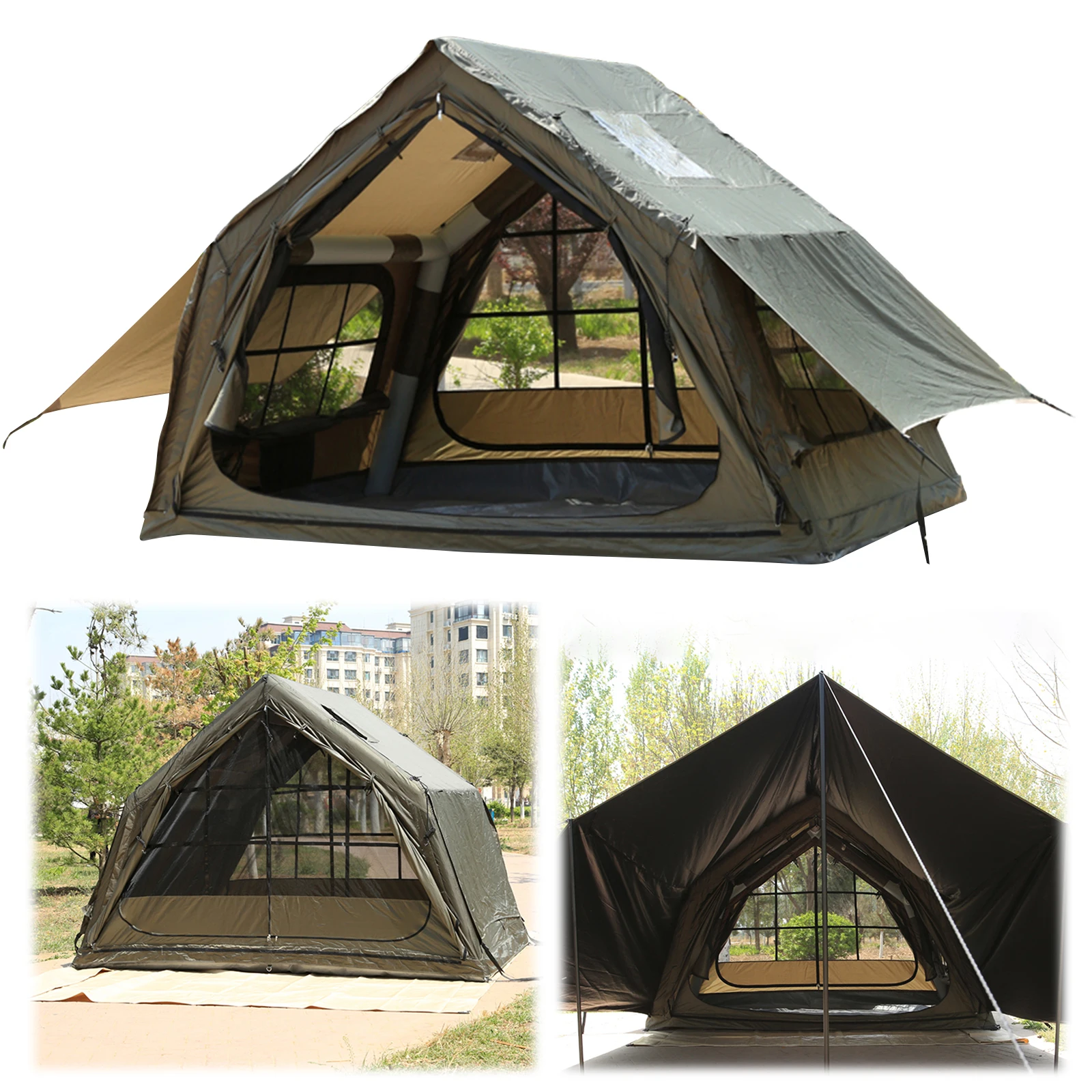 

Надувная палатка для кемпинга, ткань Оксфорд, надувная палатка, солнцезащитный надувной дом, большое пространство для кемпинга