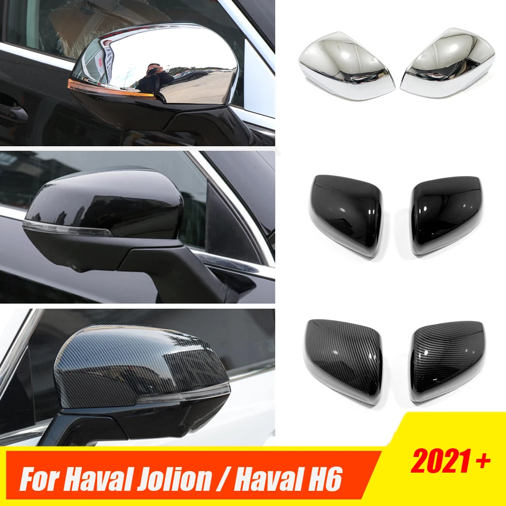 

ABS Black Accessories For Haval Jolion/Haval H6 3th 2021 2022 Car Door Side Wing Rearview Mirror Cover Trim Protector Sticker