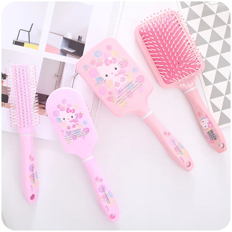 Hello Kitty Sanrio Kawaii Anime Airbag Comb Cute Sweet Cartoon Massage Curling Comb Lovely Articles for Daily Use Gifts Girls