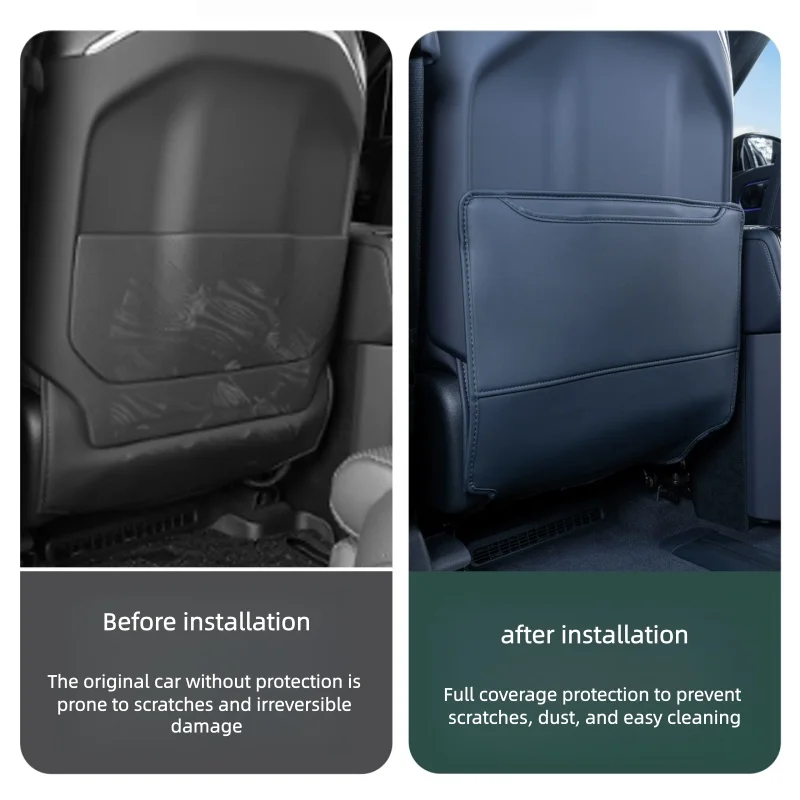 Fit for Zeekr 9X Car Seat Backrest Anti Kick Pad Second Row Foot Support Protective Cover Anti Scratch Pad Car Interior Parts
