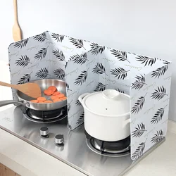 Aluminum Foldable Splatter Screen Kitchen Tool Gas Stove Baffle Plate Frying Pan Oil Splash Protection Screen Kichen Accessories