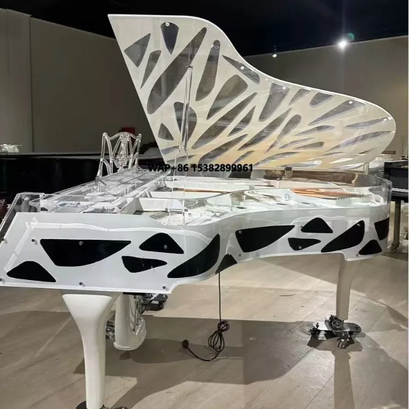 

Classic Crystal Grand Piano with Acrylic Case 88-Key Multilayered Soundboard Beginner-Friendly Floor-standing