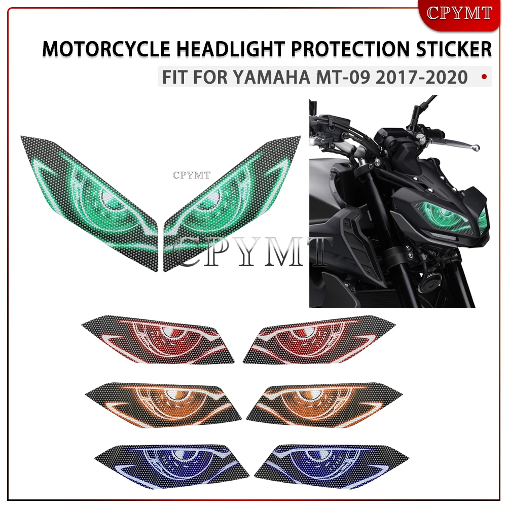 

Eyes Headlight Decor Sticker fit For Yamaha MT-09 2017 2018 2019 2020 Motorcycle Headlight Stickers Accessories