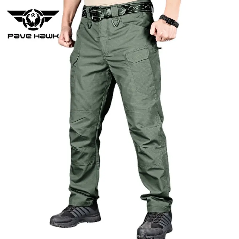 New Affairs Tactical Pants Men Outdoor Hiking Multiple Pockets Cargo Pants Waterproof Abrasion Resistant Camouflage Pants