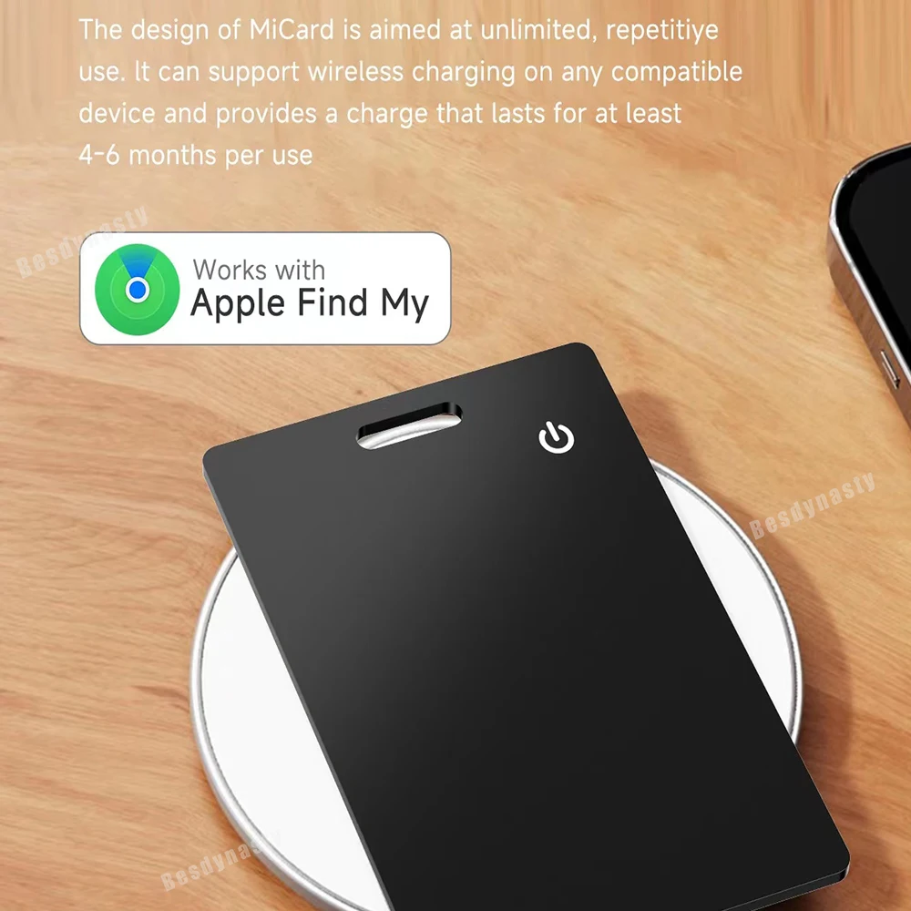 For Apple Find My Smart Air Card MFi Certified GPS Tracker Locator IPX6 Chargeable Ultrathin Smart Tag Wallet Card Finder