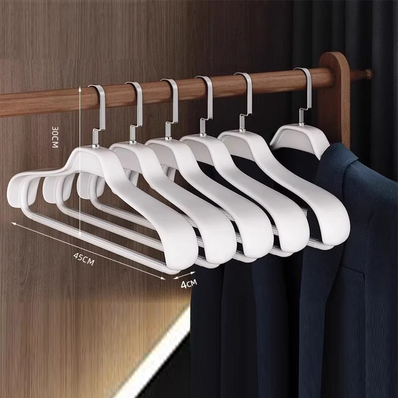 

5pcs/lot Hangers Wide Shoulders Coat Hangers Non Slip Suit Pants Clothes Racks for Closet Wardrobes Organizer Bold/enlarged