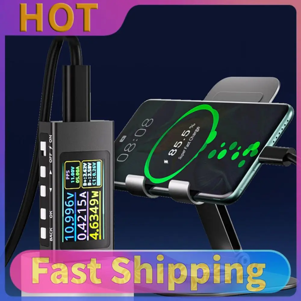 

Монитор тока и напряжения Type-C, 4-30В, 0-12А, тестер зарядки мобильных телефонов, цифровой мультиметр для зарядных устройств и повербанков