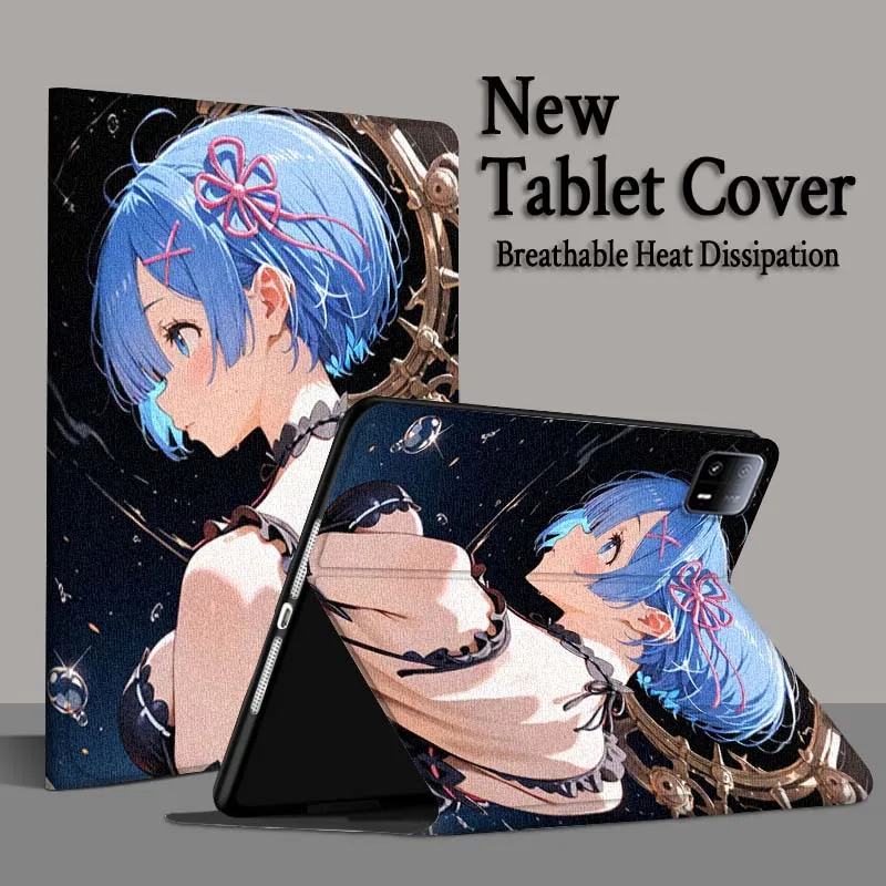 Rem Anime Beautiful Fashion For Xiaomi Redmi Mi Pad 4 5 6 6s 7 7s SE Pro 2 11 Plus Max 12.4 11 11.2 12.5 8.7 inch Tablet Case view 5