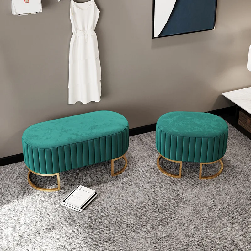 

Nordic Living Room Shoe Changing Stools Home Furniture Hallway Small Low Stool Simple Bedroom Apartment Footstool Hotel Ottomans