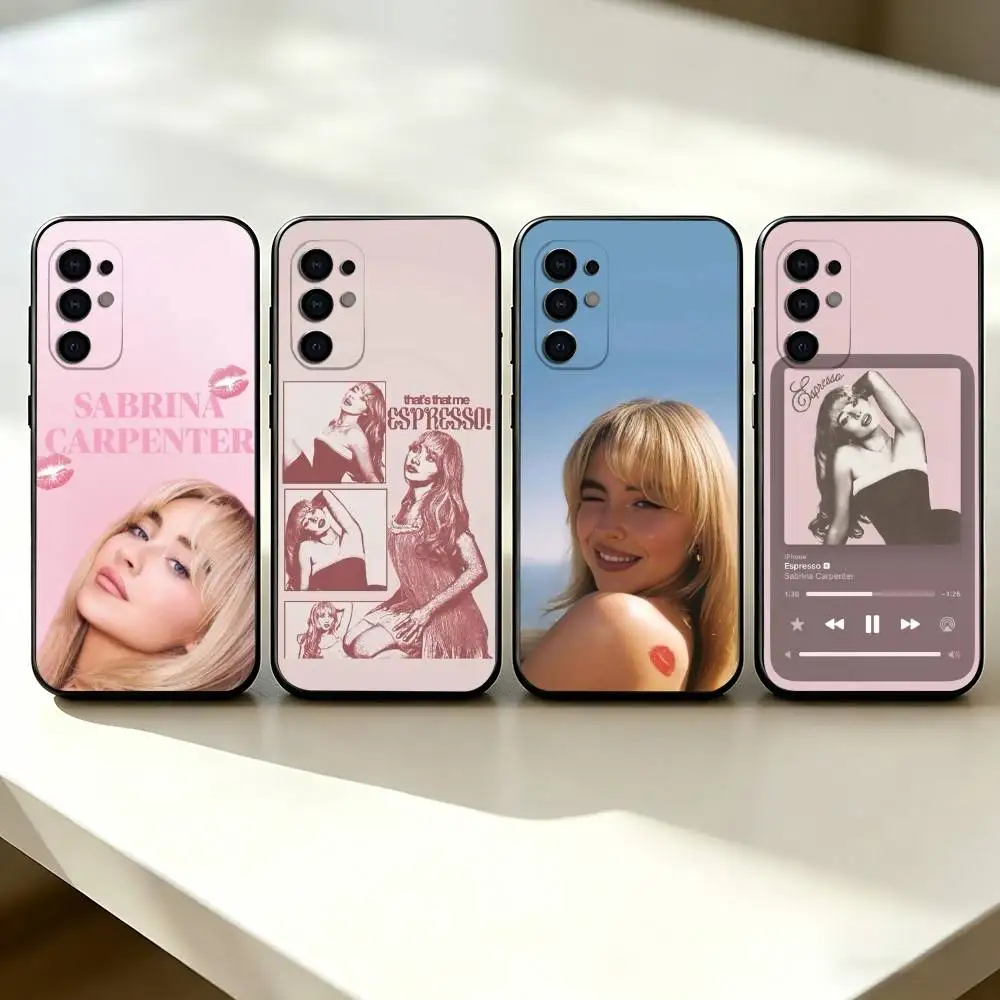

Singer S-Sabrina C-Carpenter Sab Phone Case For Samsung S25,S24,S21,S22,S23,S30,Ultra,S20,Plus,Fe,Lite,Note,10,Black Cover