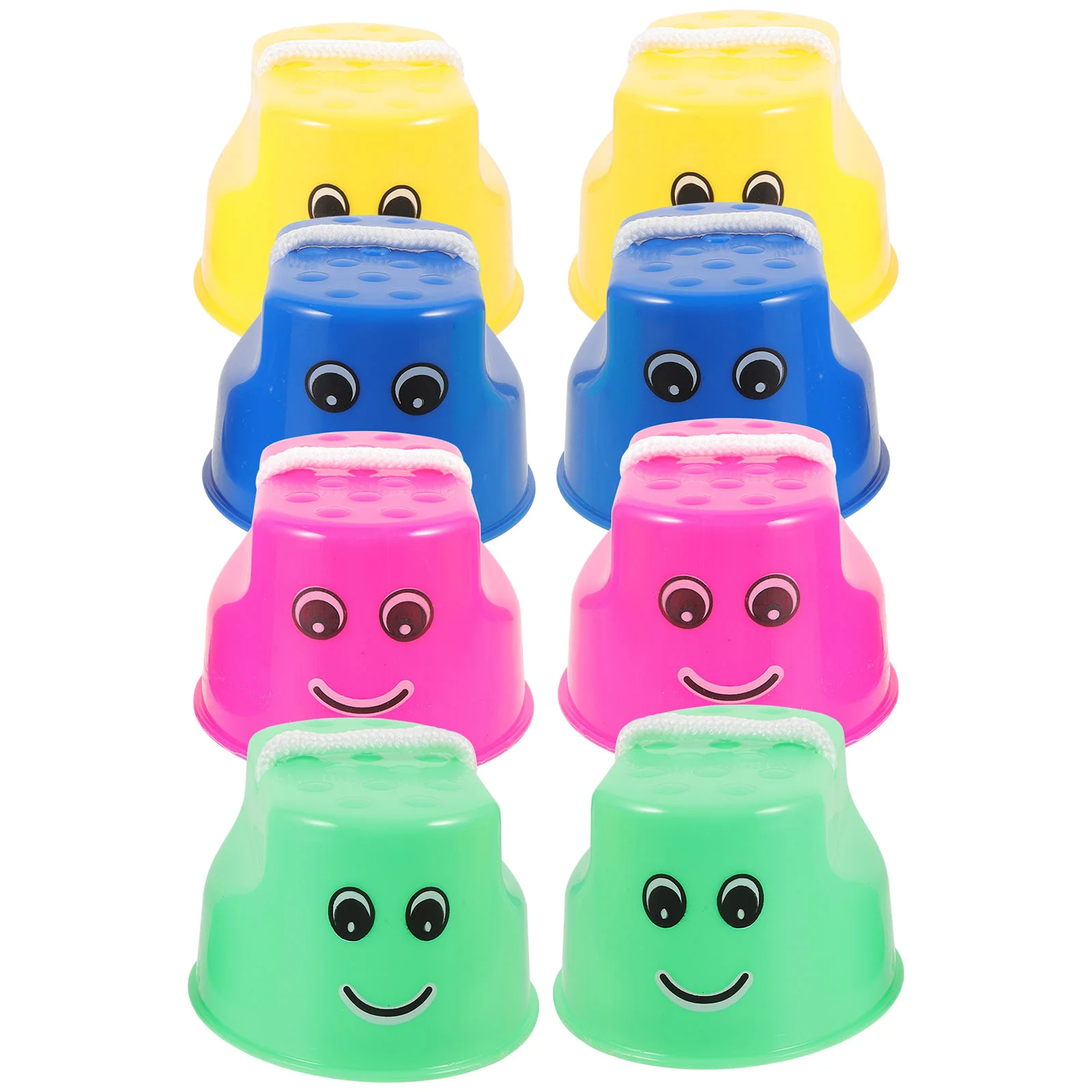 8 pezzi Trampoli per bambini Attrezzature sportive Giocattolo per bambini Giocattolo Regalo Strumento di allenamento per l'equilibrio Secchio colorato Abs Bambino