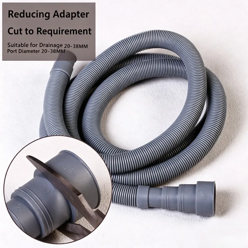 Washing Machine Dishwasher Drain Waste Hose Extension Pipe EVA Flexible Washer Drain Hose Extension Pipe Washer Discharge Tube