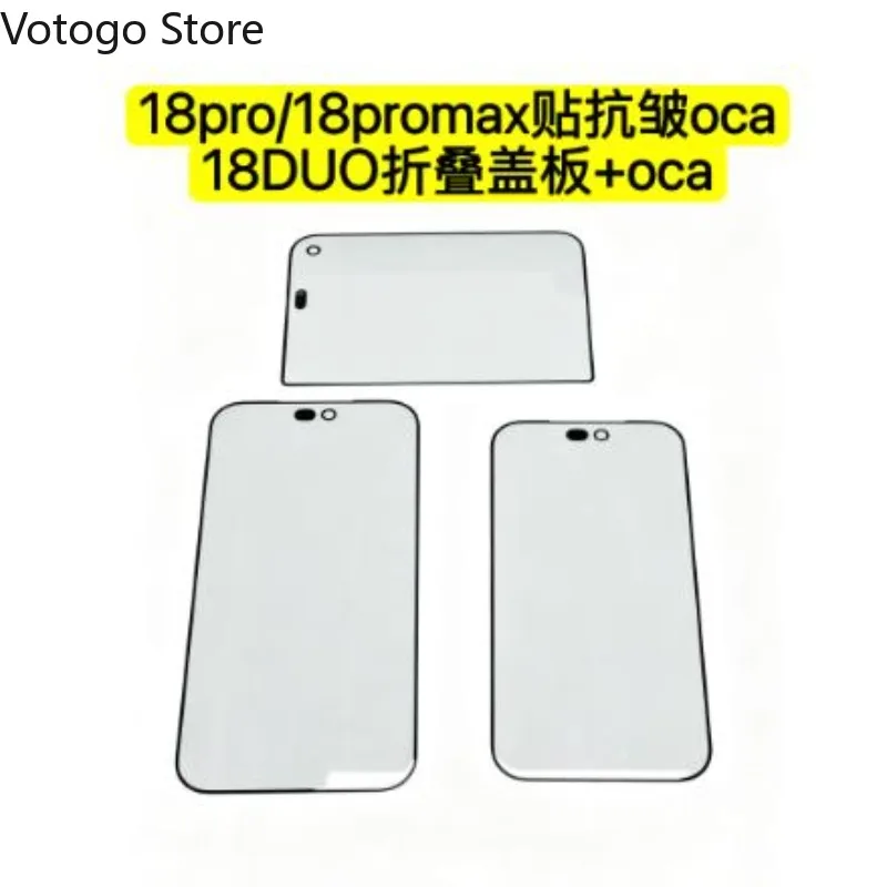 3/10Pcs For iPhone 18 Pro Max iP18 Duo Front Outer LCD Glass Screen Lens Phone Touch Panel + OCA Film Laminated Replace Parts