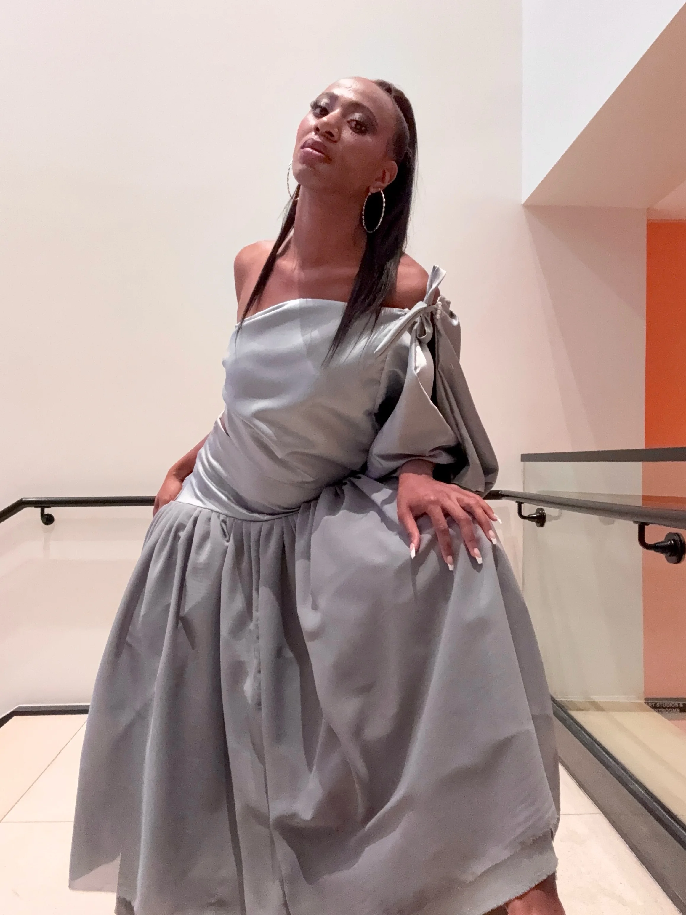 Luxury Satin Slip Dress One Shoulder Cutout Waist Ruched Bodycon Gown Evening Cocktail Party Women Maxi Grey Blue Aso Ebi Style