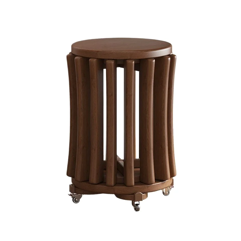

Solid wood table and stool combination, household stacking combination, spare round stool study storage