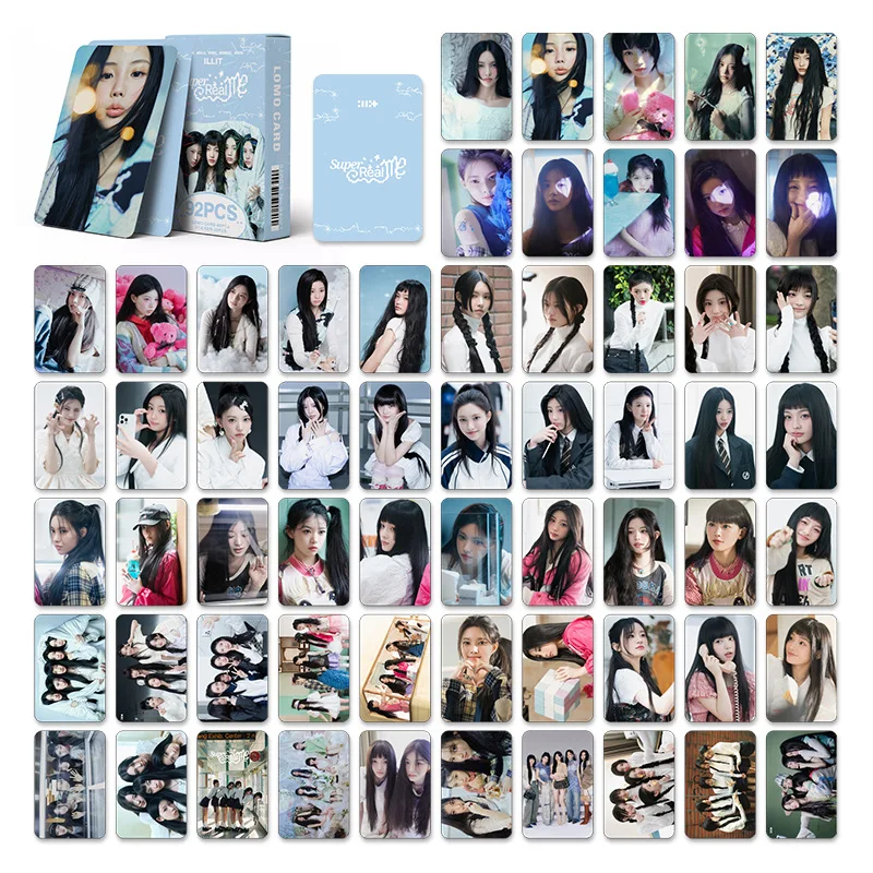 92A girl groupILLITTotal Chain New AlbumBOMBDouble-sided celebrity photo card stickerslomoCard