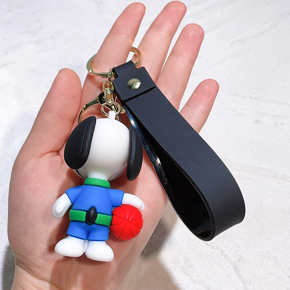 Snoopy Cute Doll Keychain Silicone Car Couple Key Pendant Bag Small Pendant Creative Keychain image 4
