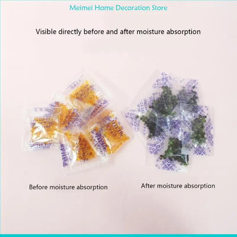 

100pcs Silica Gel Packets Desiccant Packets Microwaves Fast Reactivates Desiccan Pack for Moisture Control Storage