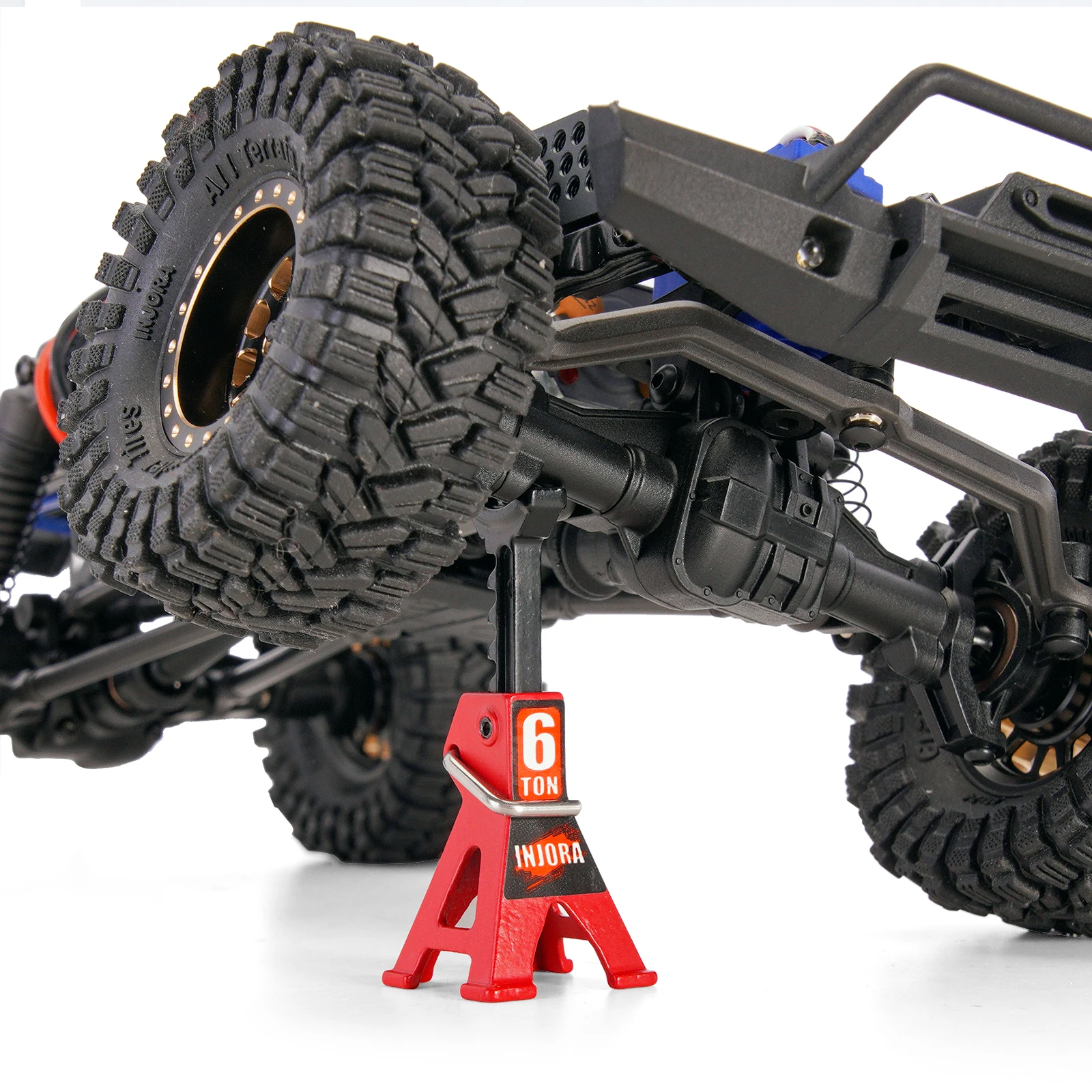 INJORA Mini martinetto regolabile in metallo per 1/18 1/24 RC Crawler SCX24 AX24 TRX4M FCX24