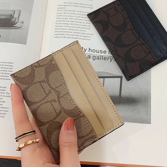 Carteiras de Design Luxuoso para Mulheres, Porta-Cartões Multifuncional em Couro PU, Bolsa Pequena para Cartões, Bolsa Curta Feminina