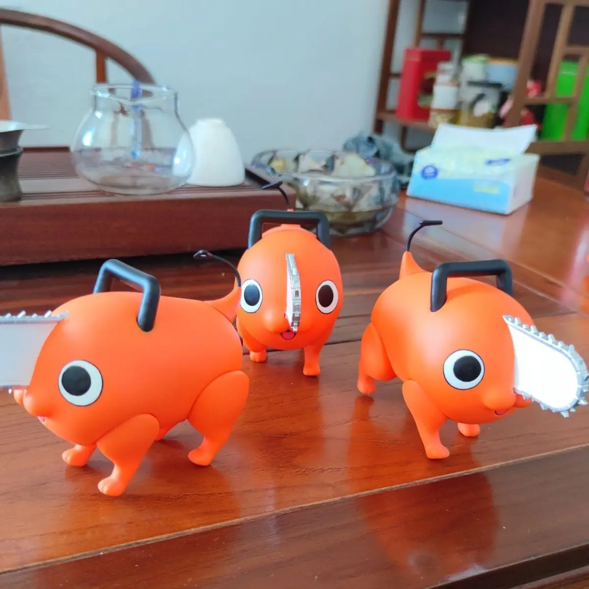 8cm motosserra anime figura pochita ornamento portátil modelo estatueta de energia para colecionadores adultos brinquedos presentes