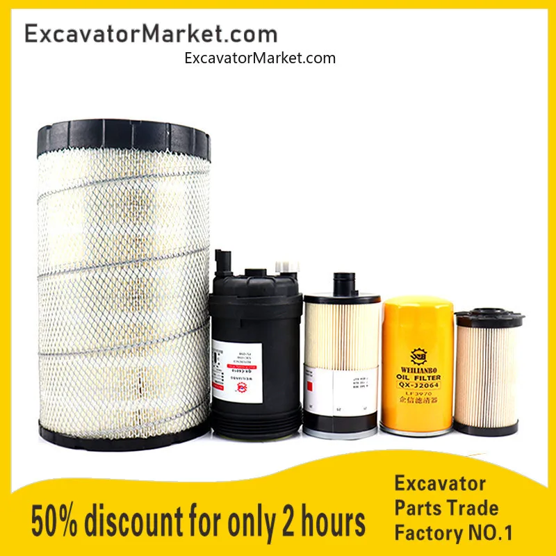 For Liugong 920E Cummins engine oil filter diesel  filter oil-water separator maintenance excavator Spare