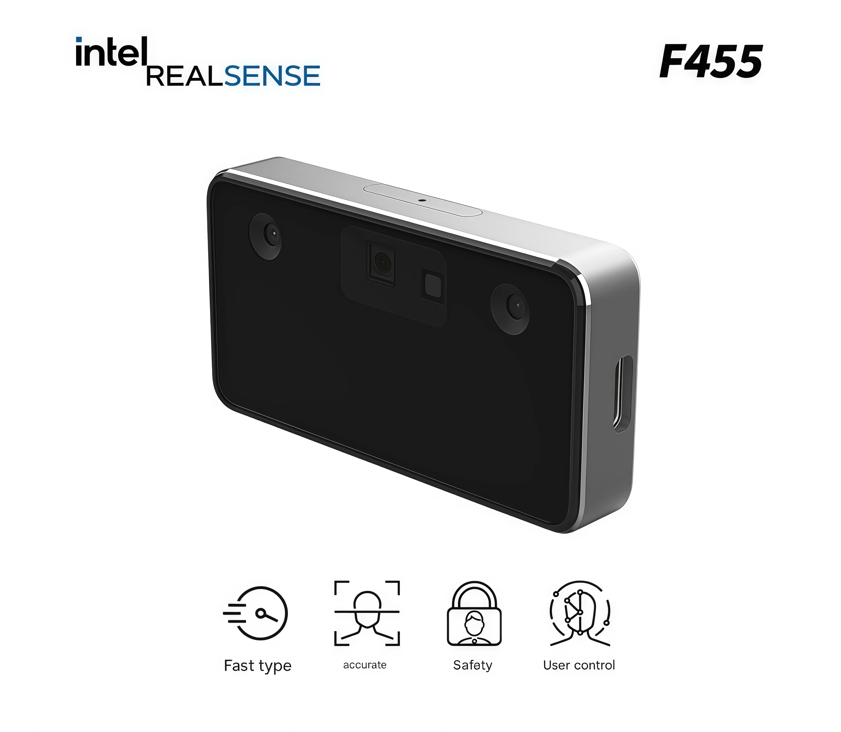 Intel RealSense F455 Intel RealSense Face ID Authentication Unlocks Face Recognition Camera