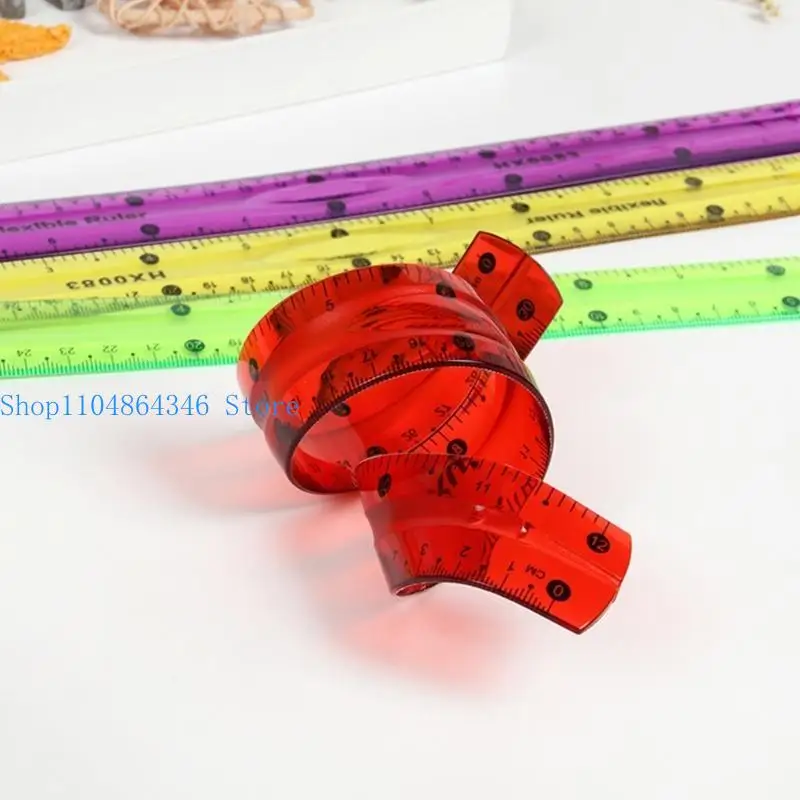 5asd 30cm Righello dritto Righello morbido Righello pieghevole Righello colorato Righello flessibile Strumento disegno per