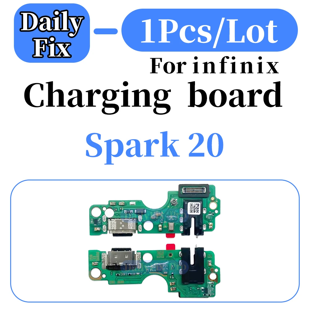 Suitable for Infinix Tecno Spark GO 2022 KG5 Phone Bottom Charging Board USB Port Replacement Repair