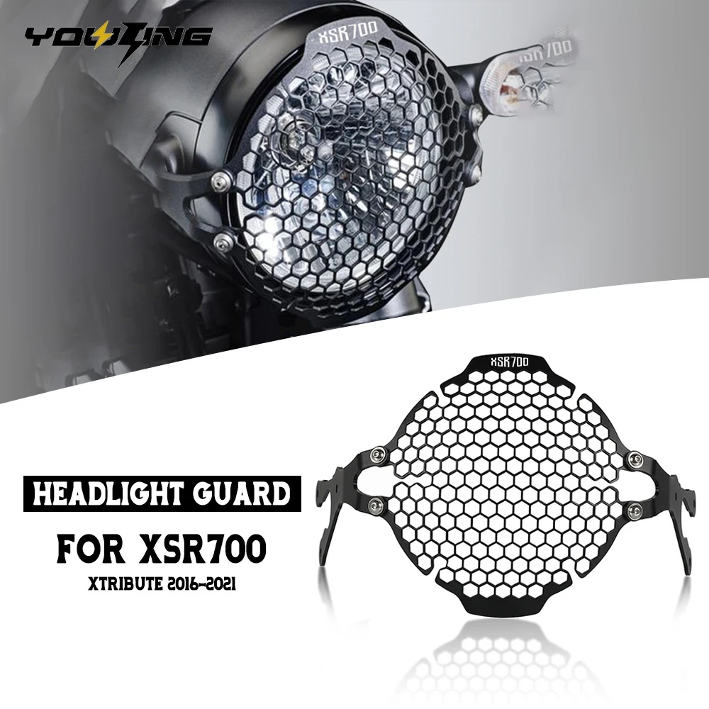 

For Yamaha XSR700 XTribute 2016 2017 2018 2019 2020 2021 Motorcycle Accessories Headlight Protector Guard Headlamp Mesh Grille