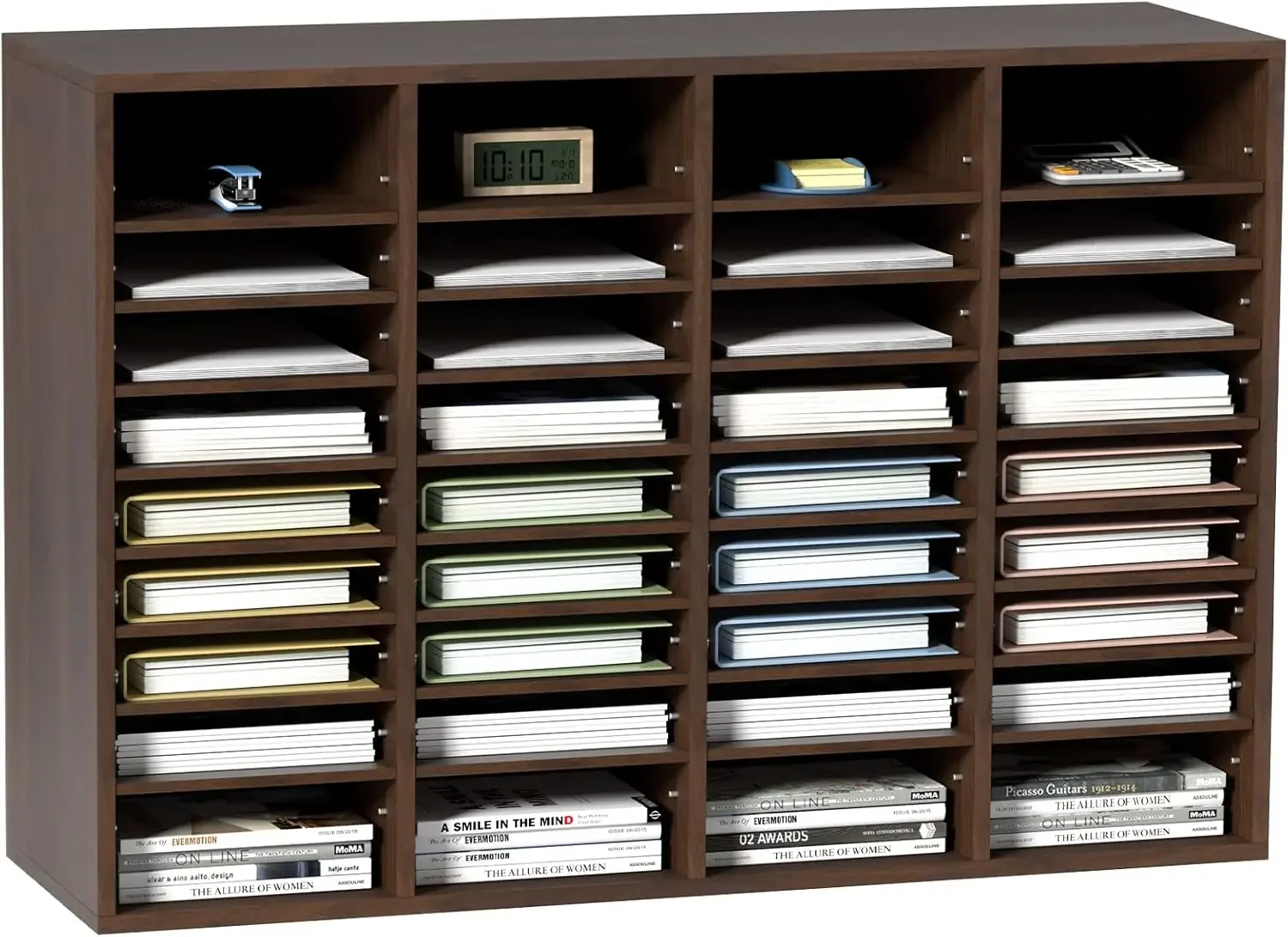 

Literature Organizers, 36 Compartments Office Mailbox with Adjustable Shelves