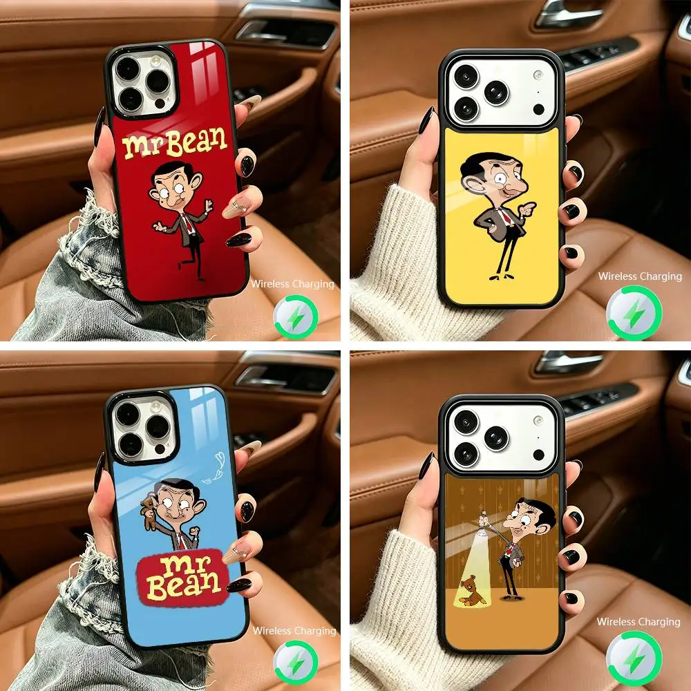 

Cute Funny Mr B-Bean-es For IPhone17 16 15 14 13 12 11 Plus Pro Max Plus Wireless Charger Phone Case