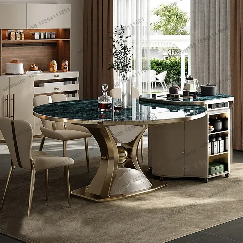 FG Advanced Dining Tables Multi Functional Kitchen Retro Storage Dining Tables Rock Plate Home Furniture Mesa De Jantar Lsdt