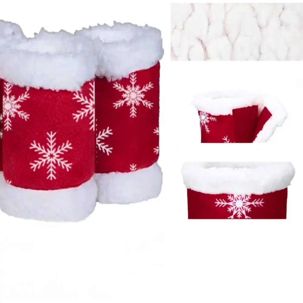 Equestrian Horse Leg Guards Winter Thermal Fleece Wraps Boots Anti Collision Protection Gear Outdoor Stable Supplies