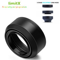 3 Stage Collapsible Lens Hood For Sony DSC HX400V HX350 HX300 H400 RX10 IV III II Digital Camera